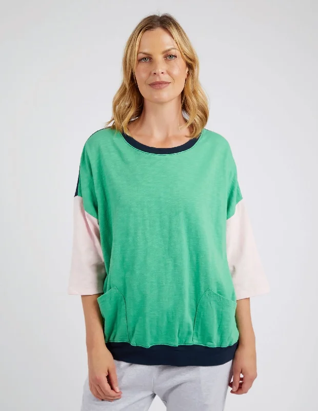 Mid Season Sale Elm Maize Colour Block Sweat