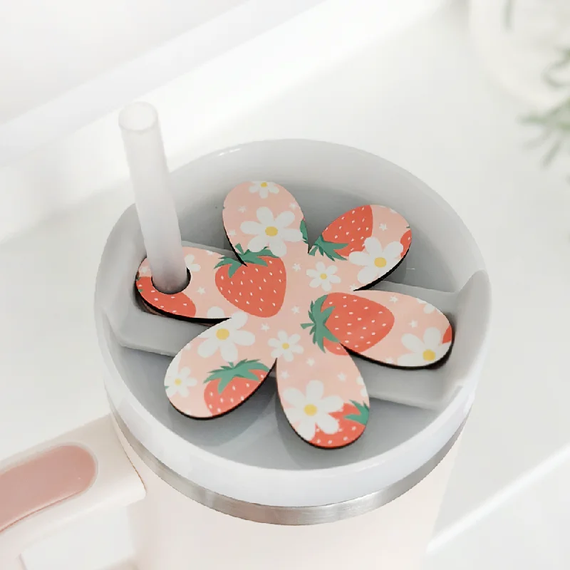 Christmas Drinkware Personalised Flower Tumbler Topper