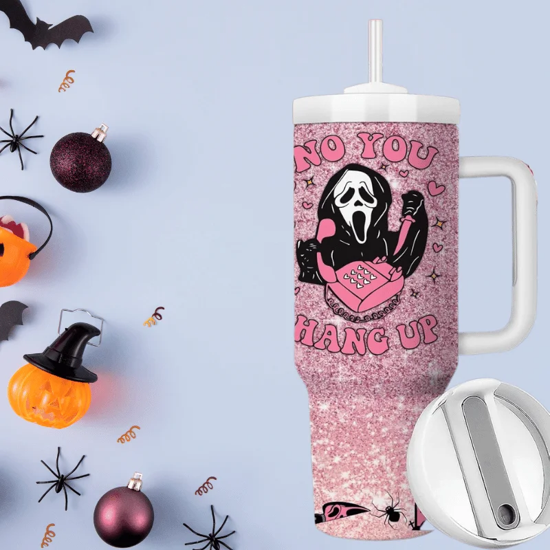 Limited-Time Drinkware Discounts 40oz Double Wall Vacuum Insulated Cup Spooky Pink Ghost