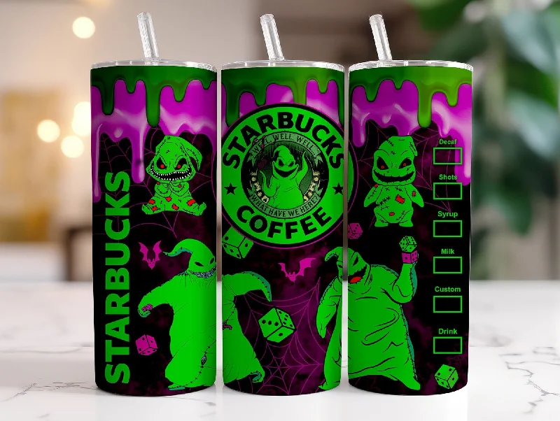 Eco-Conscious Drinkware Horror Character Tumbler, Scary Movie Tumbler, Horror Tumbler, Spooky Tumbler, Halloween Tumbler, Oogie Boogie Bash, 20oz Tumbler, Png File