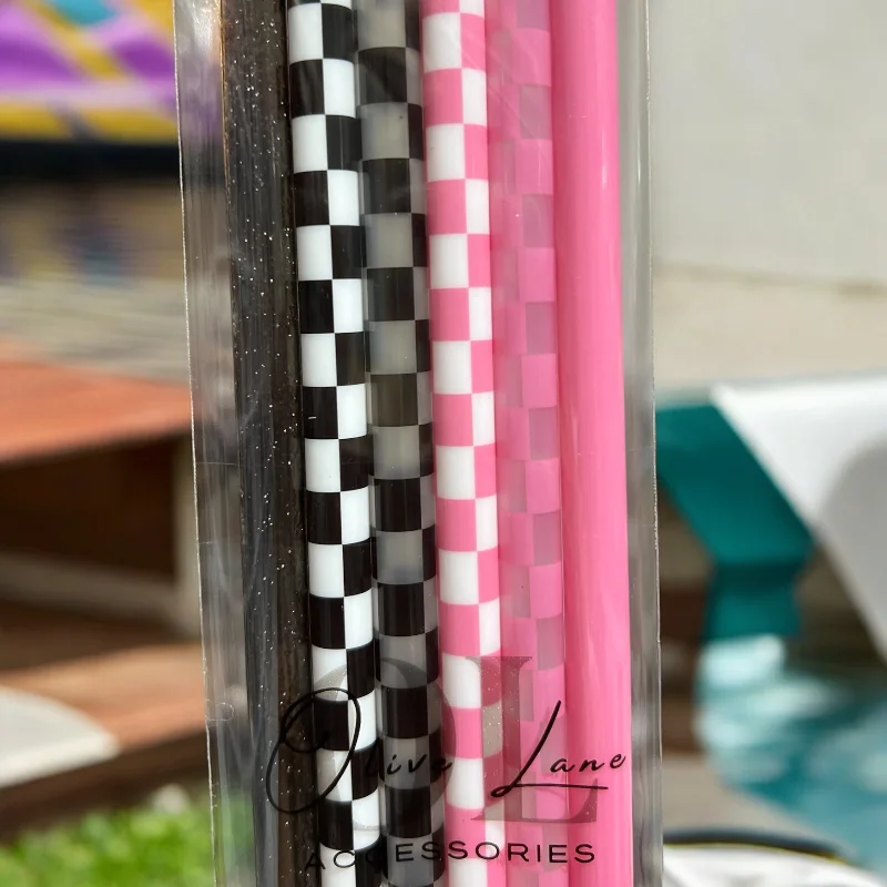 Buy Drinkware Bundle Checkers 6-pack SET Straws (40oz Tumbler)