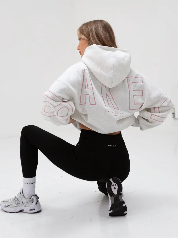 Classic Women's Fashion Embroidered Isabel Oversized Hoodie - Bubblegum Pink