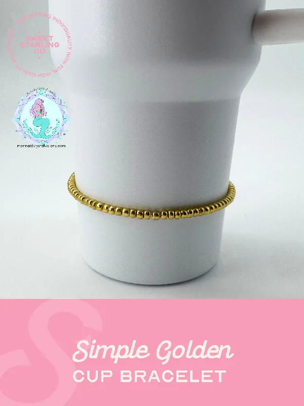 Travel Drinkware Offer Simple Golden Cup Bracelet