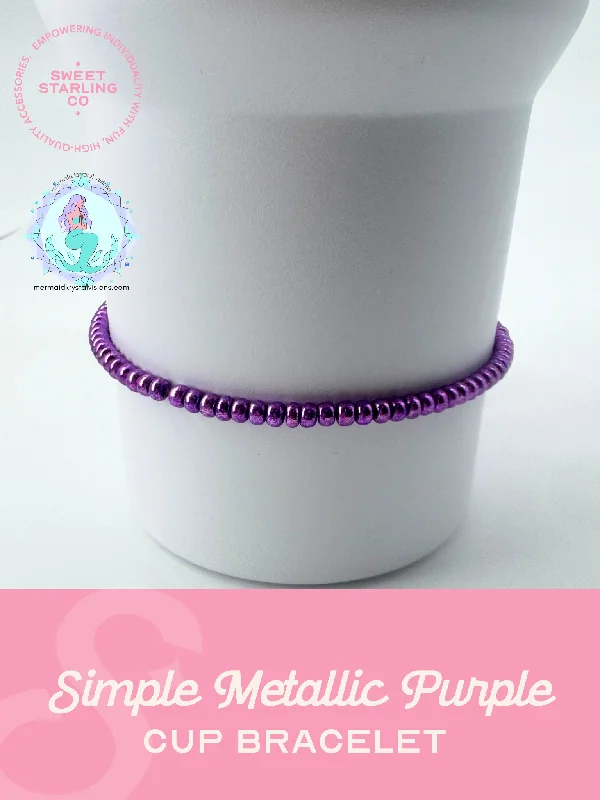 Drinking Glasses Sale Simple Metallic Purple Cup Bracelet