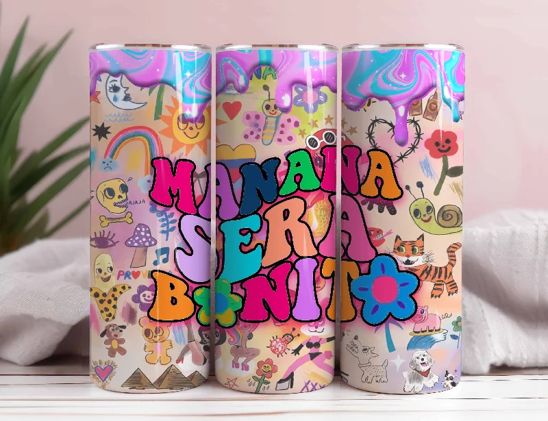 Insulated Mugs Offer Karol New Album Cover Mañana Será Bonito 20oz Sublimation Tumbler Wrap, Manana Sera Bonito Tumbler Wrap PNG, Karol G Tumbler Wrap