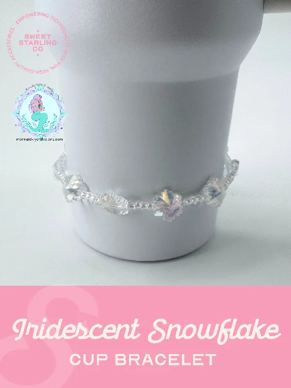 Drinkware Sets Discount Iridescent Snowflake Cup Bracelet