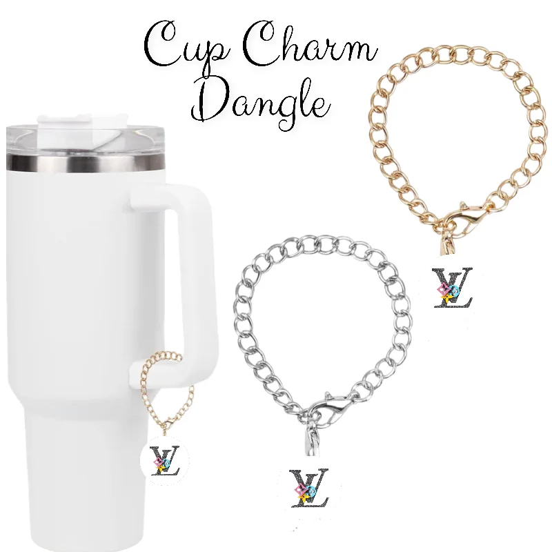 Decorative Glassware LV Charm Dangle | Cup Accessory