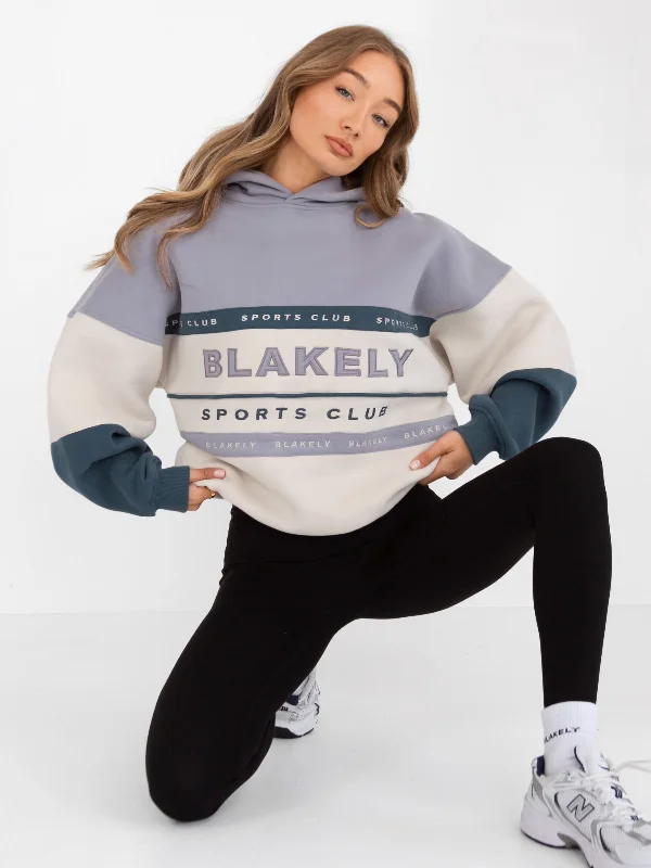 Art Deco Geometric Pattern Look Alpine Sports Oversized Hoodie - Pale Lilac