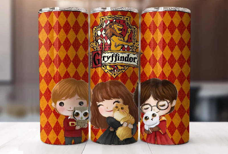On-The-Go Drinkware Harry Potter 20oz Tumbler PNG, Hogwarts Alumni, Magic Wand Symbol, Wizardy Houses