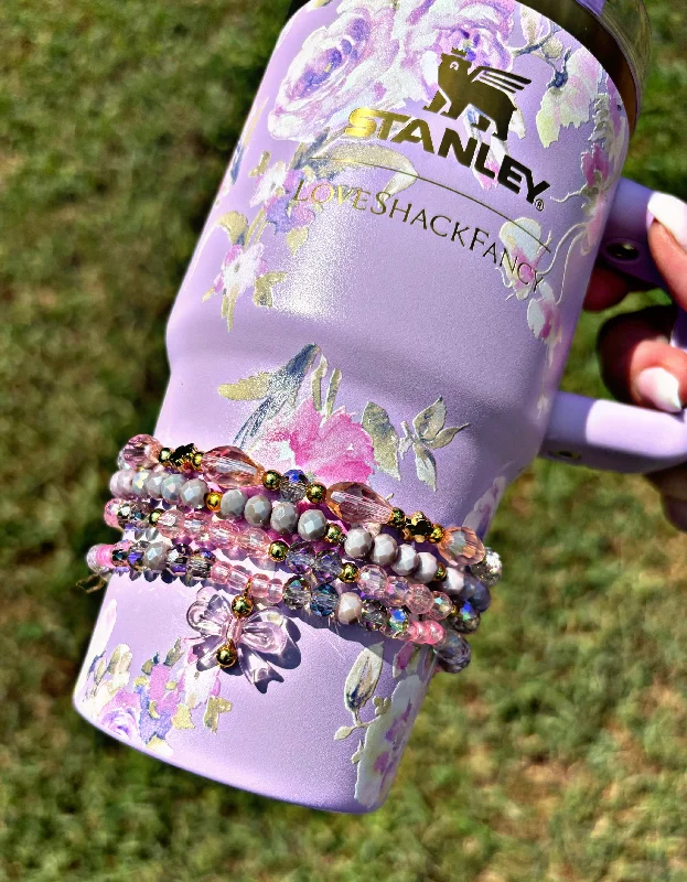 Time-Sensitive Drinkware Offers Happy Thoughts LoveShack Fancy Cup Bracelets Stanley Cup Accessories