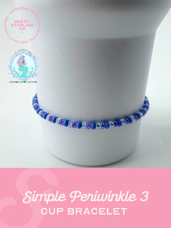 Glassware Promotion Simple Periwinkle 3 Cup Bracelet