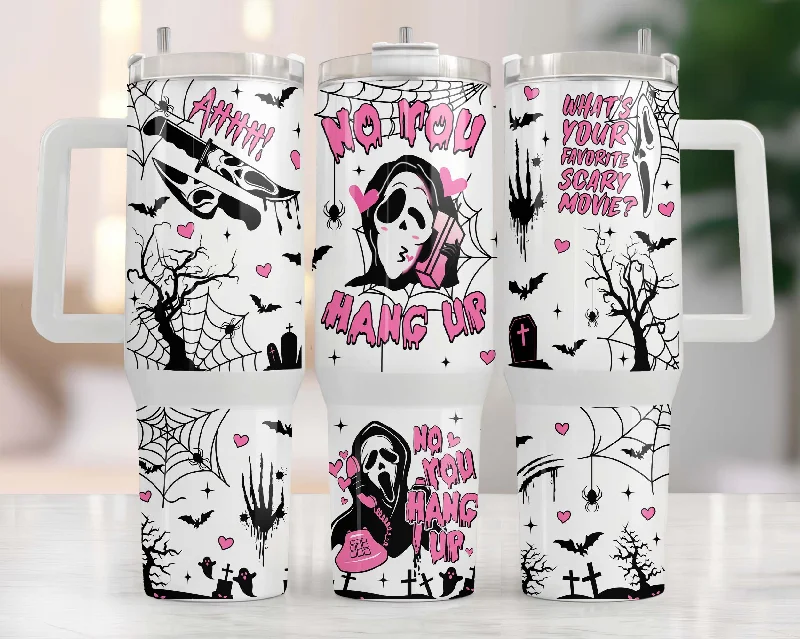Elegant Glass Cups Movies Characters 40oz Tumbler Wrap Png, Halloween Characters 2 pieces 40 oz Tumbler Png, Horror 40oz Tumbler Png Sublimation Designs