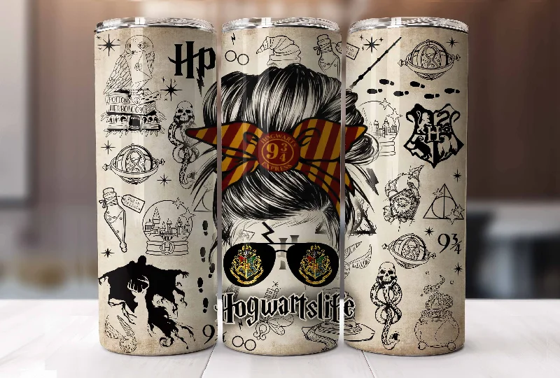 Reusable Drinkware HP Magic Tumbler Wrap PNG, Magic Tumbler Designs, Wizard Tumbler, 20oz Skinny Tumbler, HP Tumbler Wrap, Full Tumbler Wrap, Sublimation Print